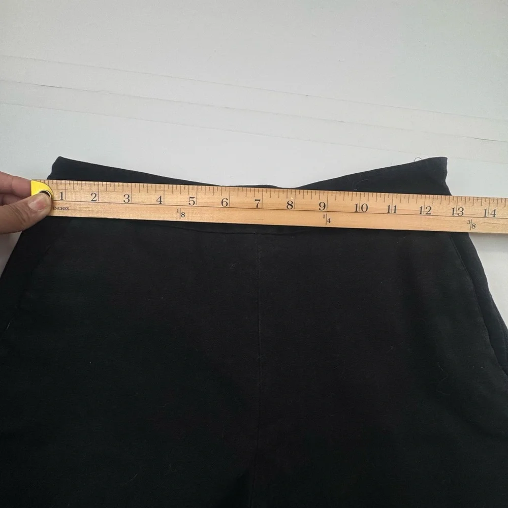 Sezane Paris Pants Women's Size 34 Black Cotton Jeans Preppy Side Zipper Casual
